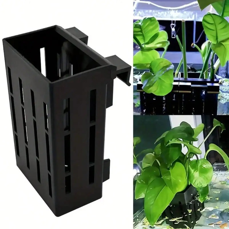 Aquarium Plant Holder - Aquarium Plant Holder Black Plastic Basket