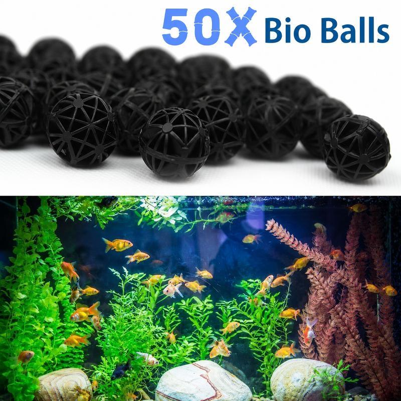 Planted Aquarium Fertilizer - 50Pcs 16mm Bio Balls Aquarium Filter