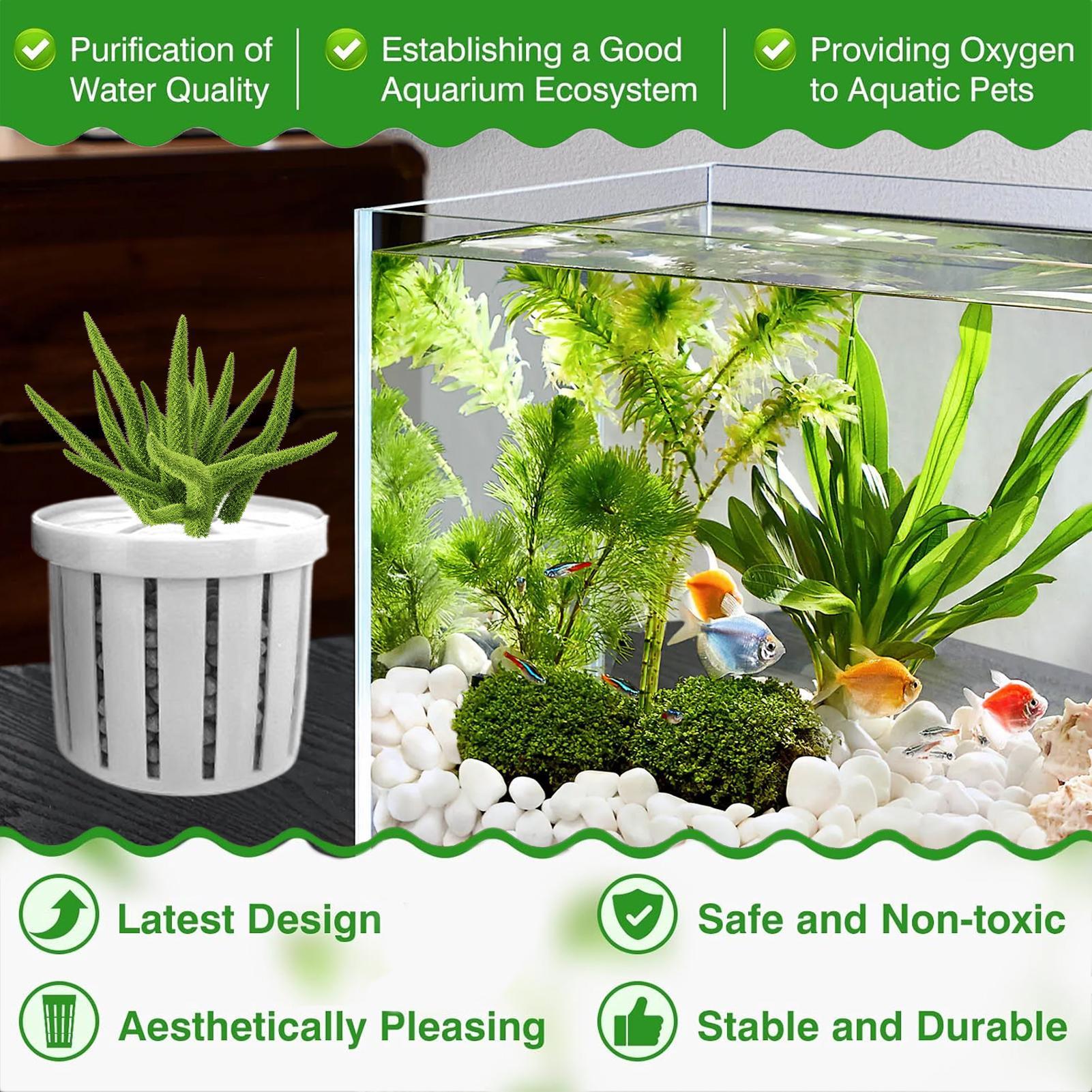 4 Pieces Aquarium Planter Pot  - огляд і ціна Aquarium Plant Holder